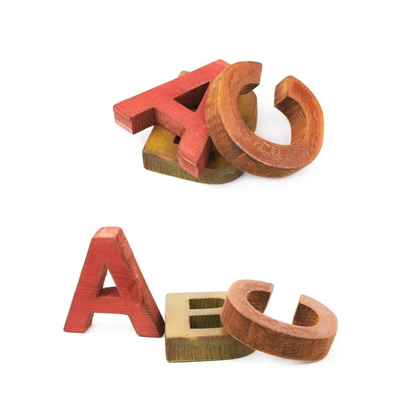 ABC letras composición aislada — Foto de Stock