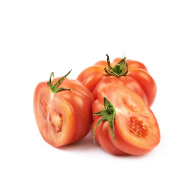 Olgun kırmızı sığır domates izole