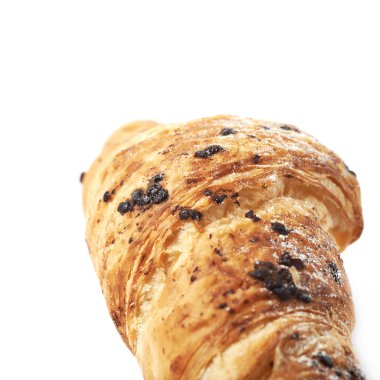 İzole çikolatalı kruvasan hamur işi