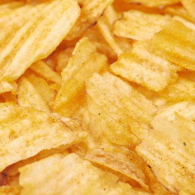 Patates cipsi ile kaplı yüzey
