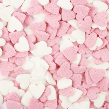 Kalp şeklinde çikolata kaplı yüzey