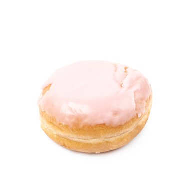 Pembe sırlı çörek izole