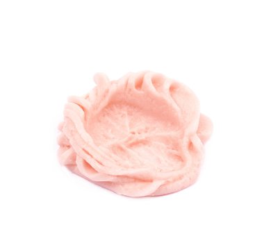 İzole krema buzlanma bulaşmış