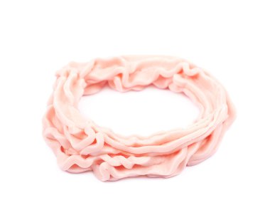 İzole yuvarlak buzlanma krem daire