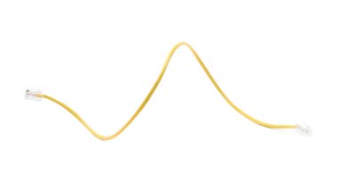 İzole sarı ethernet kablosu