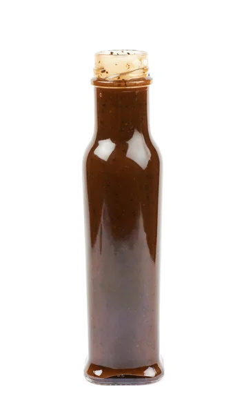 Bottiglia di salsa barbecue isolato — Foto Stock