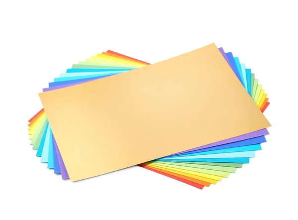 Перекрученная куча разноцветных листов формата А4 — стоковое фото