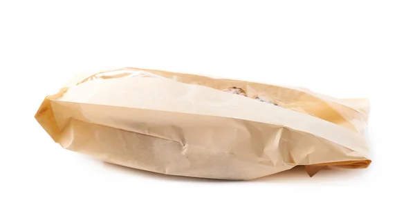 纸袋里的新鲜羊角面包 — 图库照片