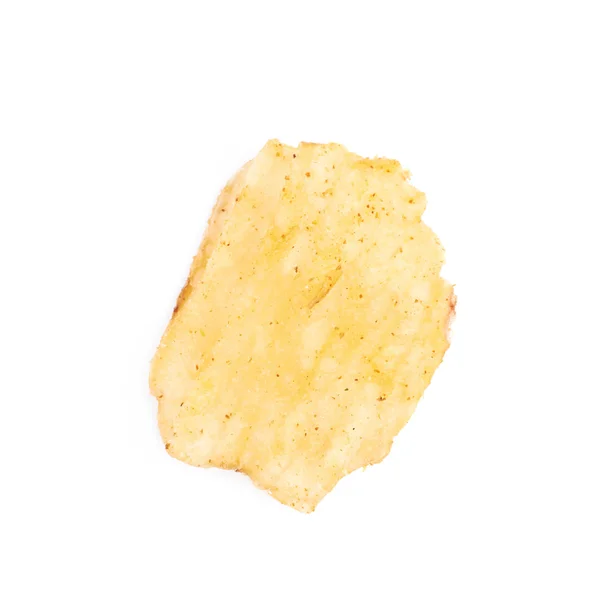 Egyetlen burgonya chips éles elszigetelt — Stock Fotó