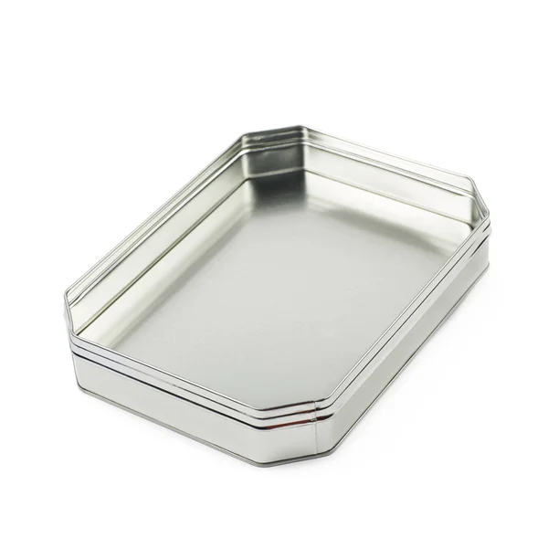 Octagonal metal box isolated — Stock Photo, Image