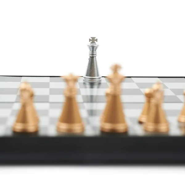 Šachová deska složení, samostatný — Stock fotografie