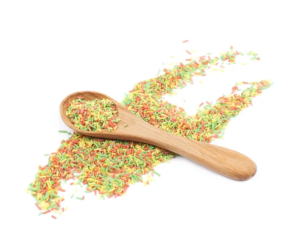 Scattered pile of sprinkles isolated Stock Photo