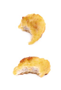 Ekmekli Tavuk nugget kompozisyon izole