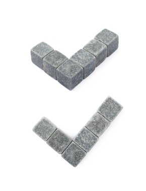 Viski taş küp kompozisyon izole