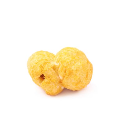 İzole tek patlamış mısır pul