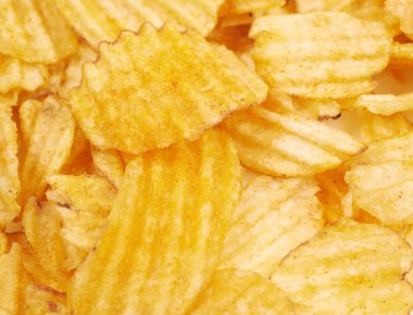 Patates cipsi ile kaplı yüzey