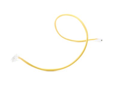 İzole sarı ethernet kablosu