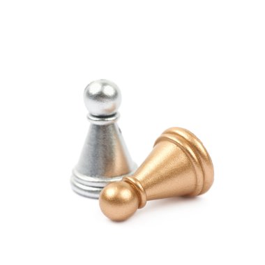 İzole iki satranç piyon