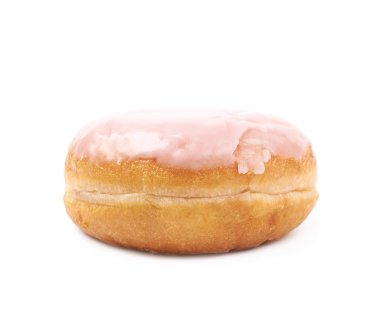 Pembe sırlı çörek izole