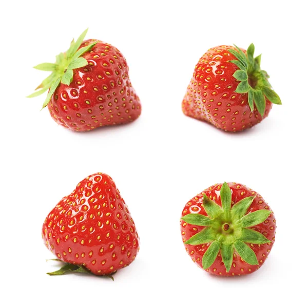 Single ripe red strawberry isolated — Stock Photo, Image