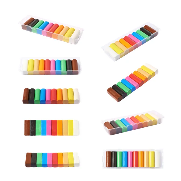 Sticks of colorful plasticine isolated — Stock Photo, Image