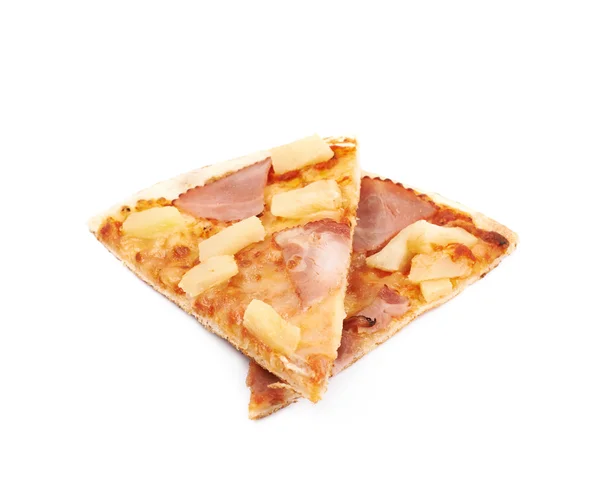 Pizza Hawajska składu na białym tle — Zdjęcie stockowe