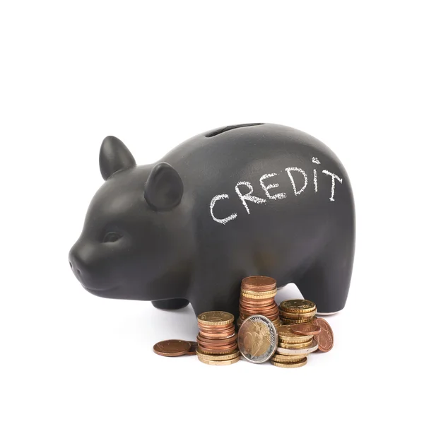 Keramische piggy bank container geïsoleerd — Stockfoto