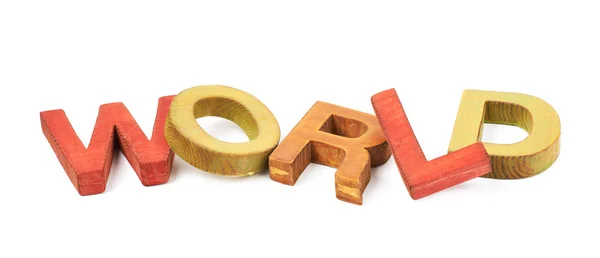 Word made of wooden letters isolated — Stock Photo, Image