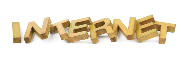 Slovo z dřevěných písmen, samostatný — Stock fotografie