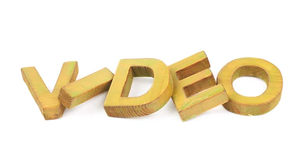 Ord gjort av trä bokstäver isolerade — Stockfoto