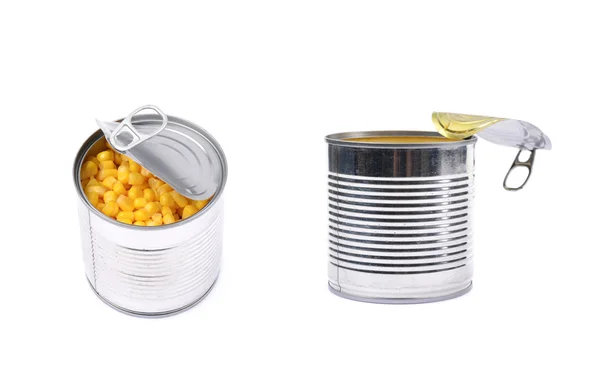 Canned corn in a tincan isolated — Stock Photo, Image