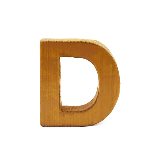Řezaný dřevěný písmeno izolované — Stock fotografie