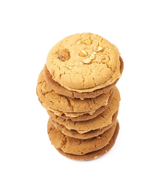Burro di arachidi biscotti fatti in casa isolato — Foto Stock