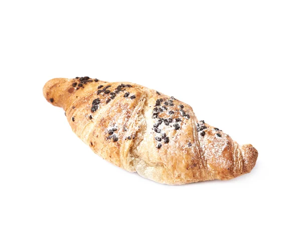 Ciasto czekoladowe croissanty na białym tle — Zdjęcie stockowe