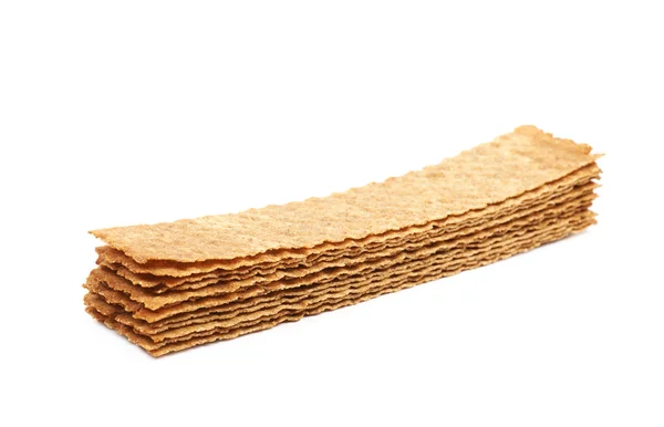 Hög med krispiga bröd chips isolerade — Stockfoto