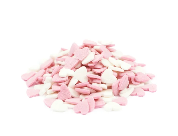 Pile of sugar sprinkles isolated — Stock Photo, Image