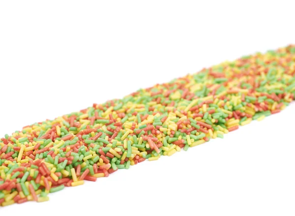 Line of sprinkles isolated — Stock Photo, Image
