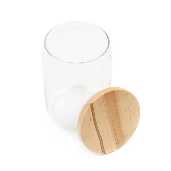 Glass kitchen jar isolated — Stock Photo, Image