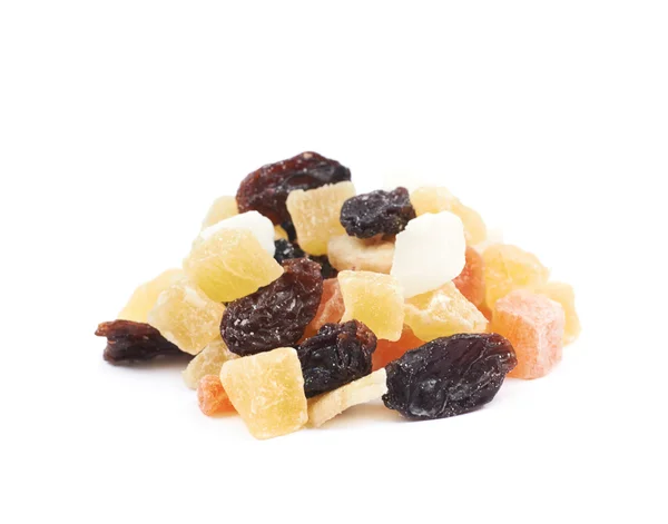 Ořechy a sušené ovoce mix izolované — Stock fotografie