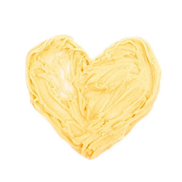 Heart shape made of frosting cream — Stock Photo, Image