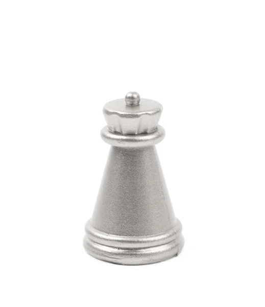 Silver rook figure d'échecs isolé — Photo