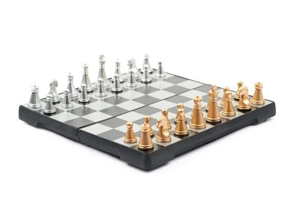 Chess board with figures isolated — Stock Photo, Image