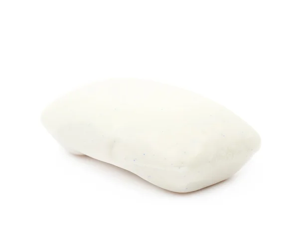 Jednego kawałka mydło na białym tle — Zdjęcie stockowe