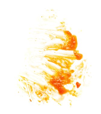 İzole portakal sos lekeleri