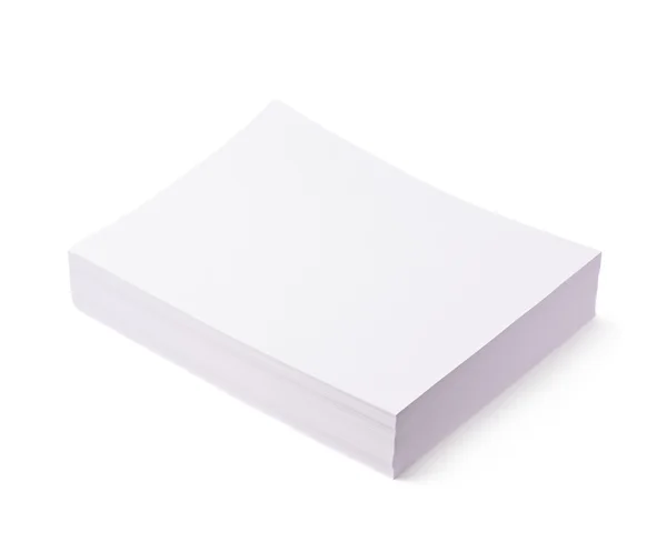 Pile of office paper sheets isolated — Stock Photo, Image