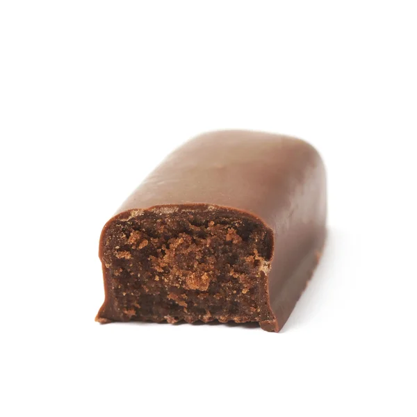 Barre chocolatée isolée — Photo