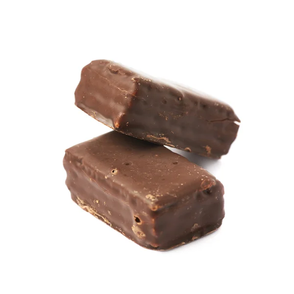 分離バー チョコレート コーティング菓子 — ストック写真