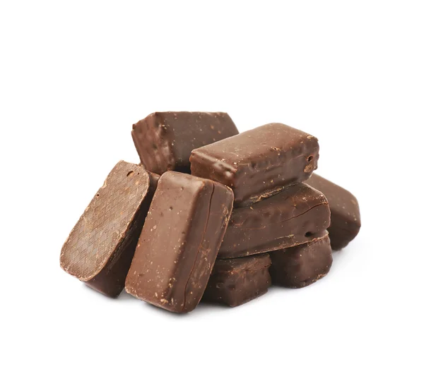 Hromada čokoládových cukrovinek, samostatný — Stock fotografie