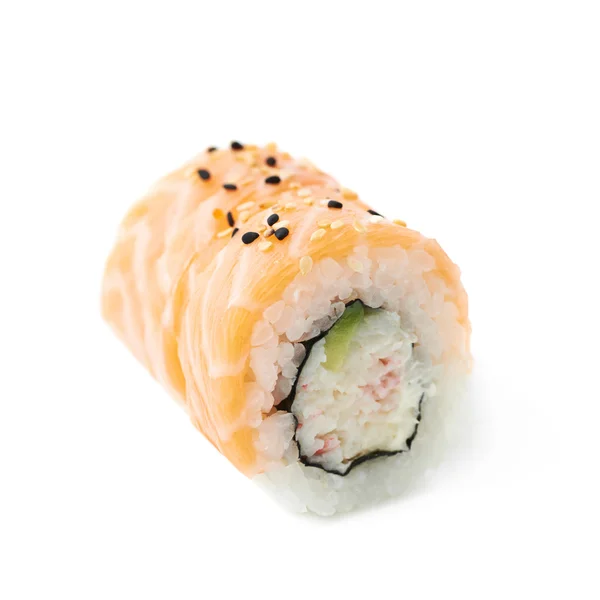 Californië zalm roll sushi geïsoleerd — Stockfoto