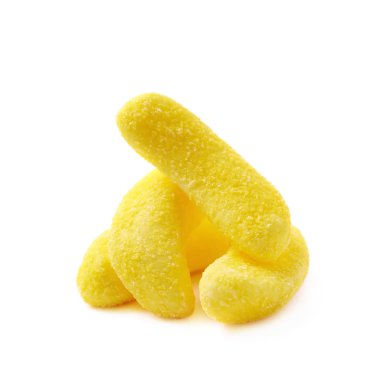 Çiğneme şeker izole muz şeklinde